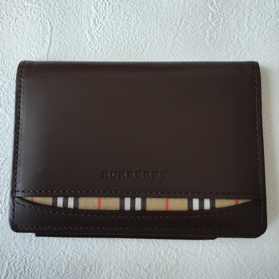 未使用級✨️バーバリー カードケース 名刺入れ ノバチェック レザー ブラウン