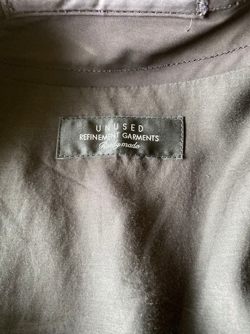 本日限定unused レースアップノーカラージャケット　4 XL アンユーズド