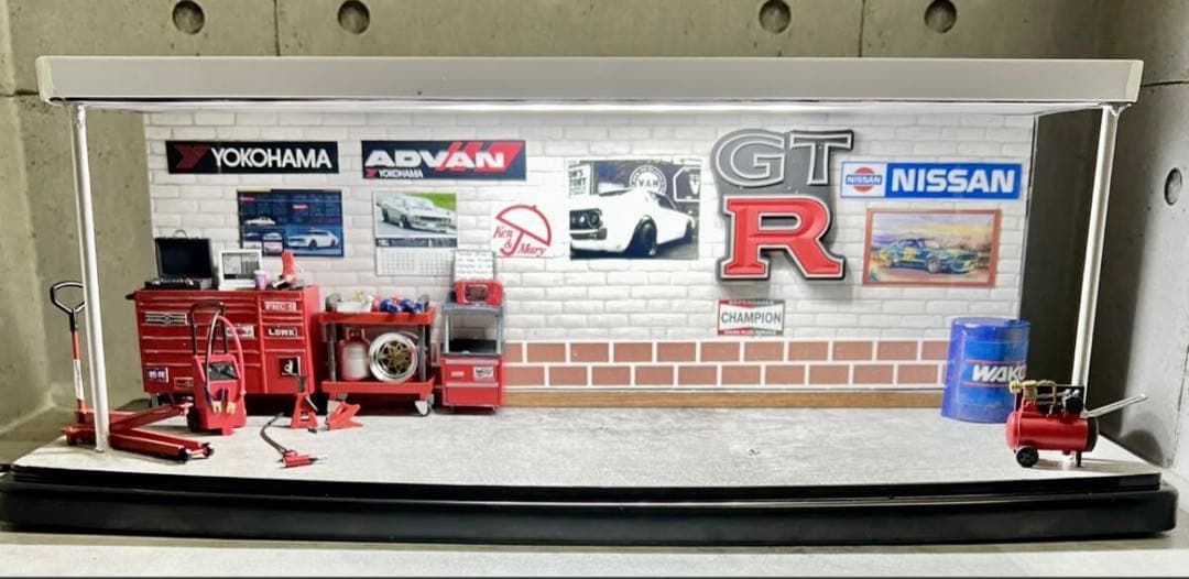 国産名車 1/24 スカイライン GT-R カスタム ガレージ ジオラマ 旧車
