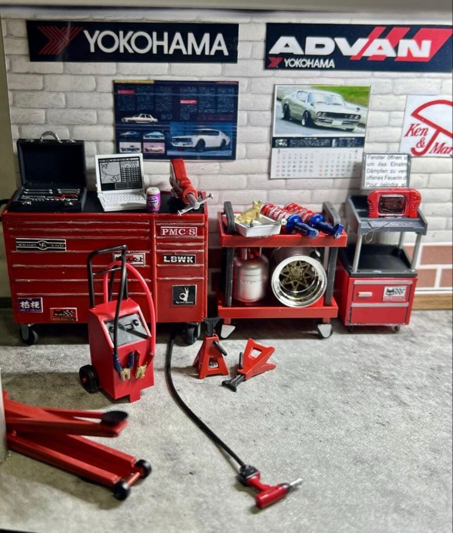 国産名車 1/24 スカイライン GT-R カスタム ガレージ ジオラマ 旧車