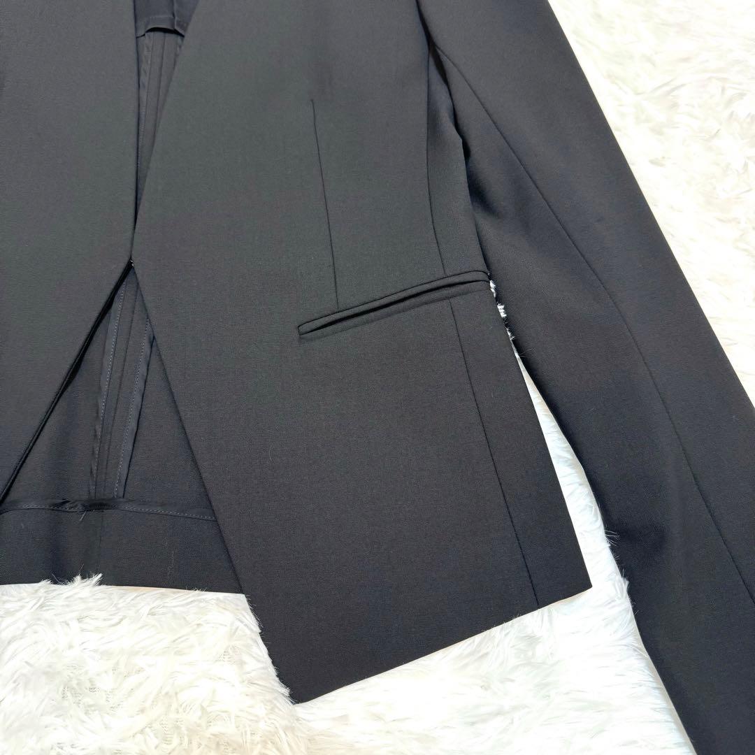 theory スーツ 上下セット ノーカラージャケット スカート ブラック 通勤