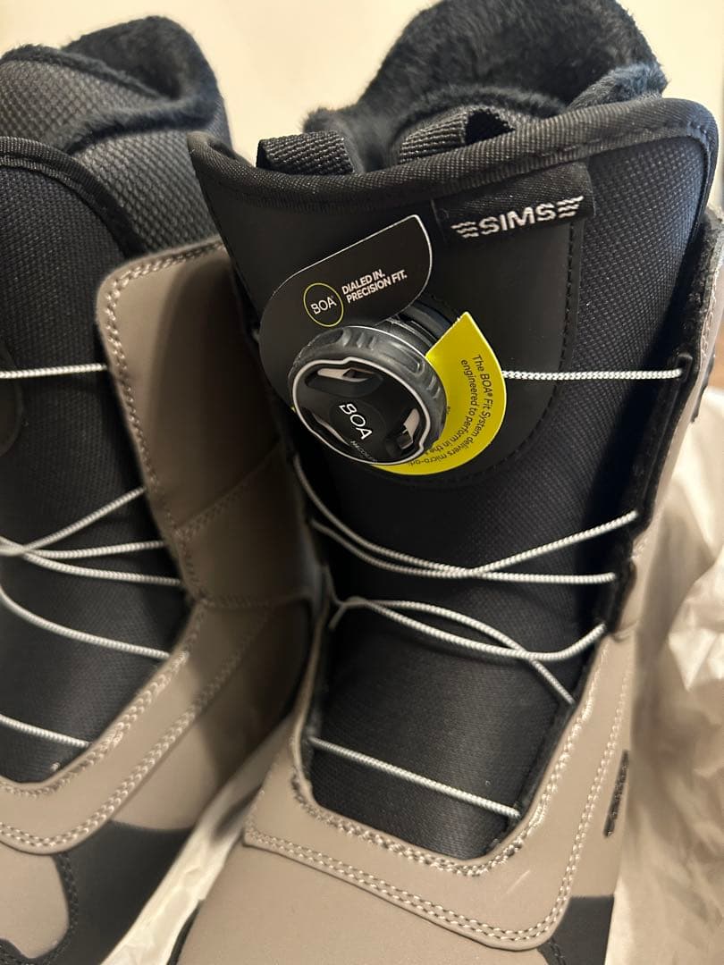 [新品•未使用]Sims BOA スノーボードブーツ グレー/ブラック