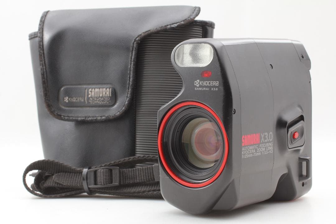 【整備済　美品】京セラ サムライ X3.0 35mmハーフカメラ フラッシOK