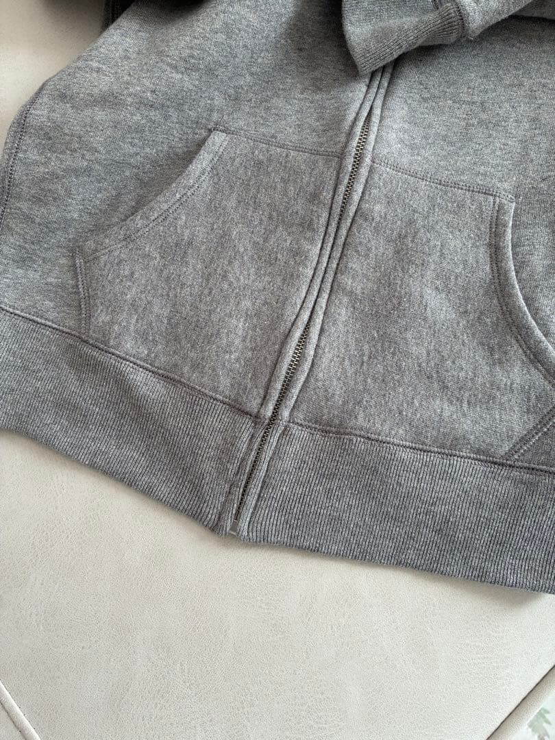 新品同様ポロラルフローレン霜降りグレー裏起毛ストレッチパーカーフーディS M