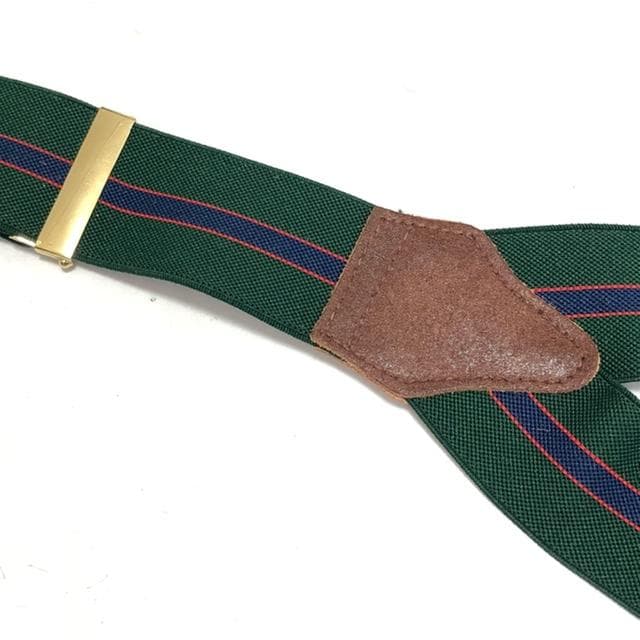 新品未使用★アルバートサーストン サスペンダー クラシック 6ボタン留め 濃い緑