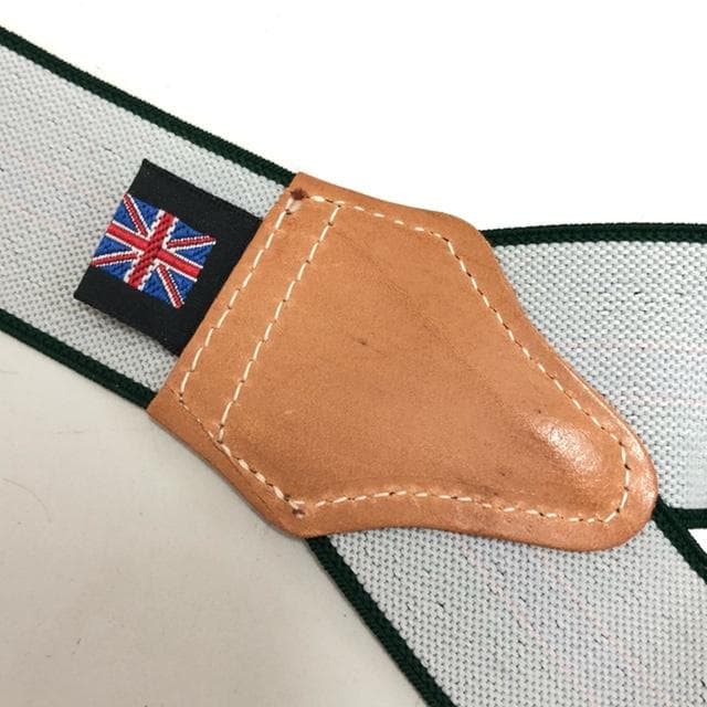 新品未使用★アルバートサーストン サスペンダー クラシック 6ボタン留め 濃い緑