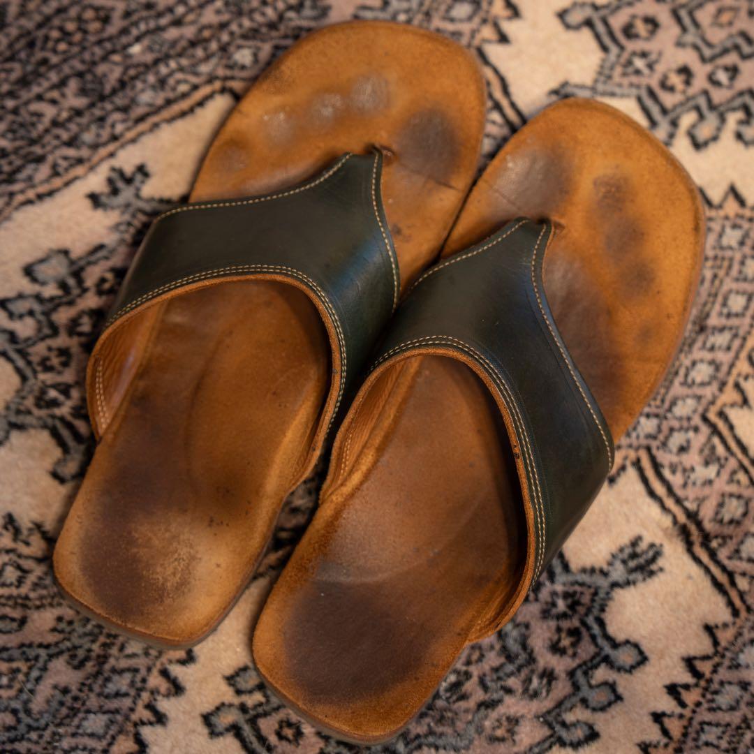 【美品】CLINCH Thong sandal Latigo OD オリーブ