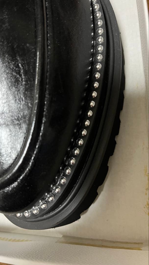 値下げ未使用EVOL スタッズトラックソールローファー２４cm