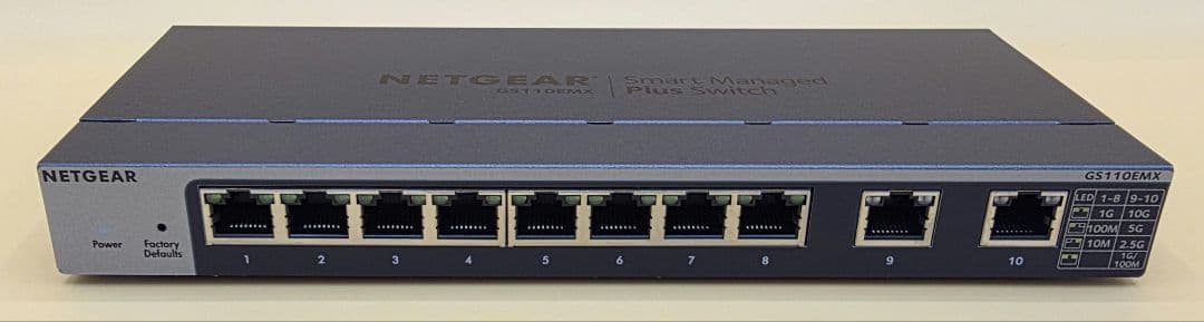 NETGEAR GS110EMX-100JPS 10G対応スイッチングハブ