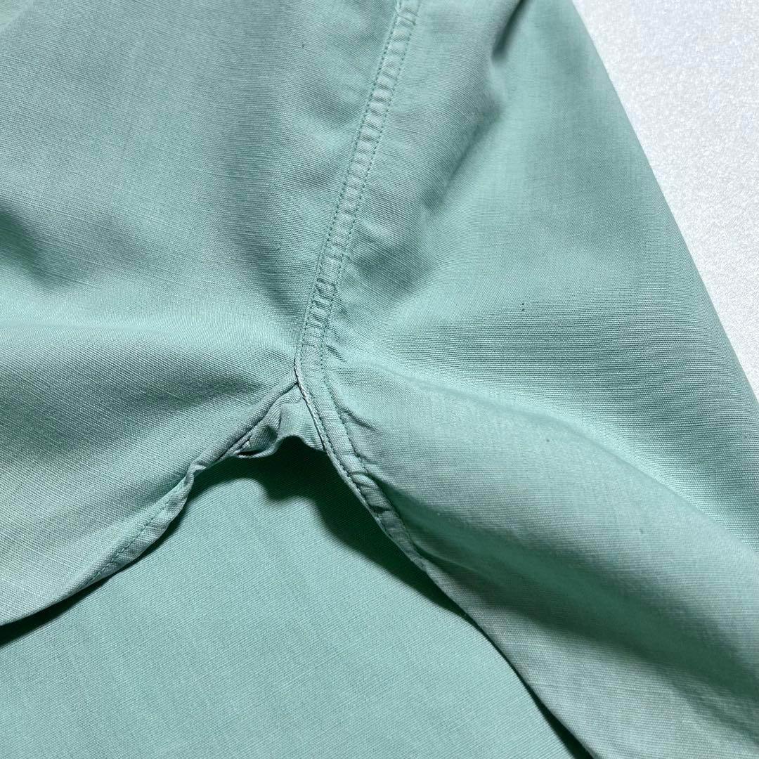 60s ボーリングシャツ　長袖　Elbeco L アイスブルー⑤