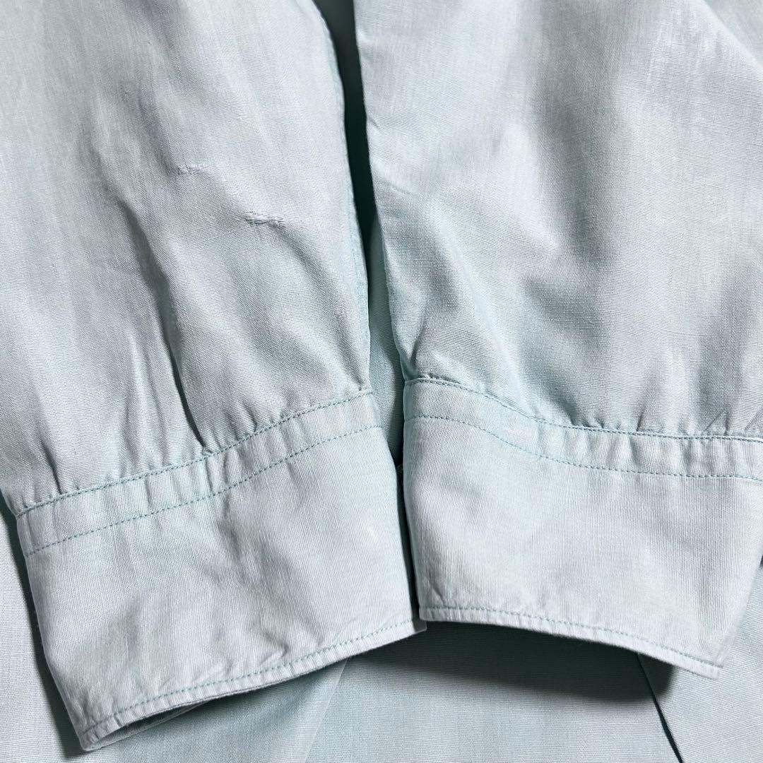 60s ボーリングシャツ　長袖　Elbeco L アイスブルー⑤