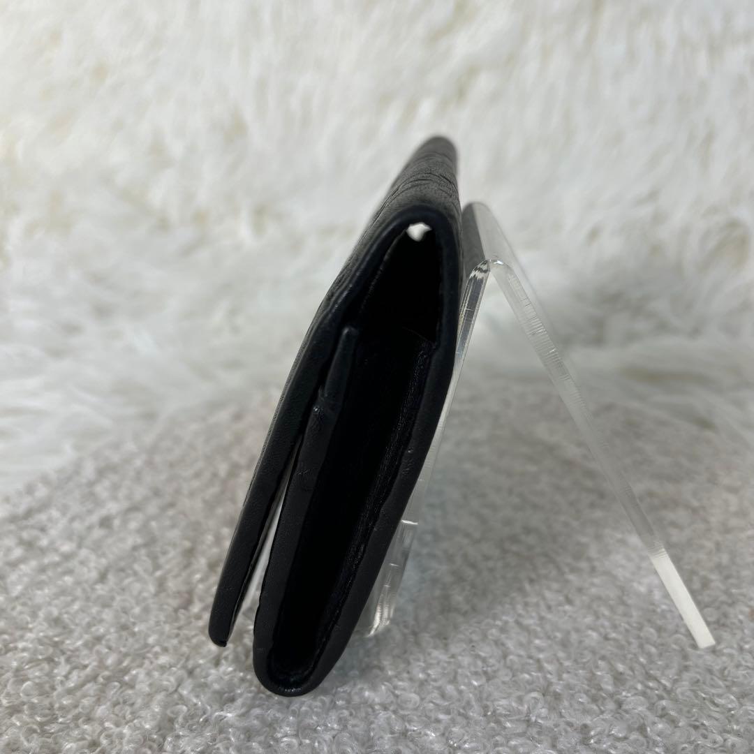 美品　GUCCI カードケース　シマ　レザー　GG柄　ブラック　箱付き