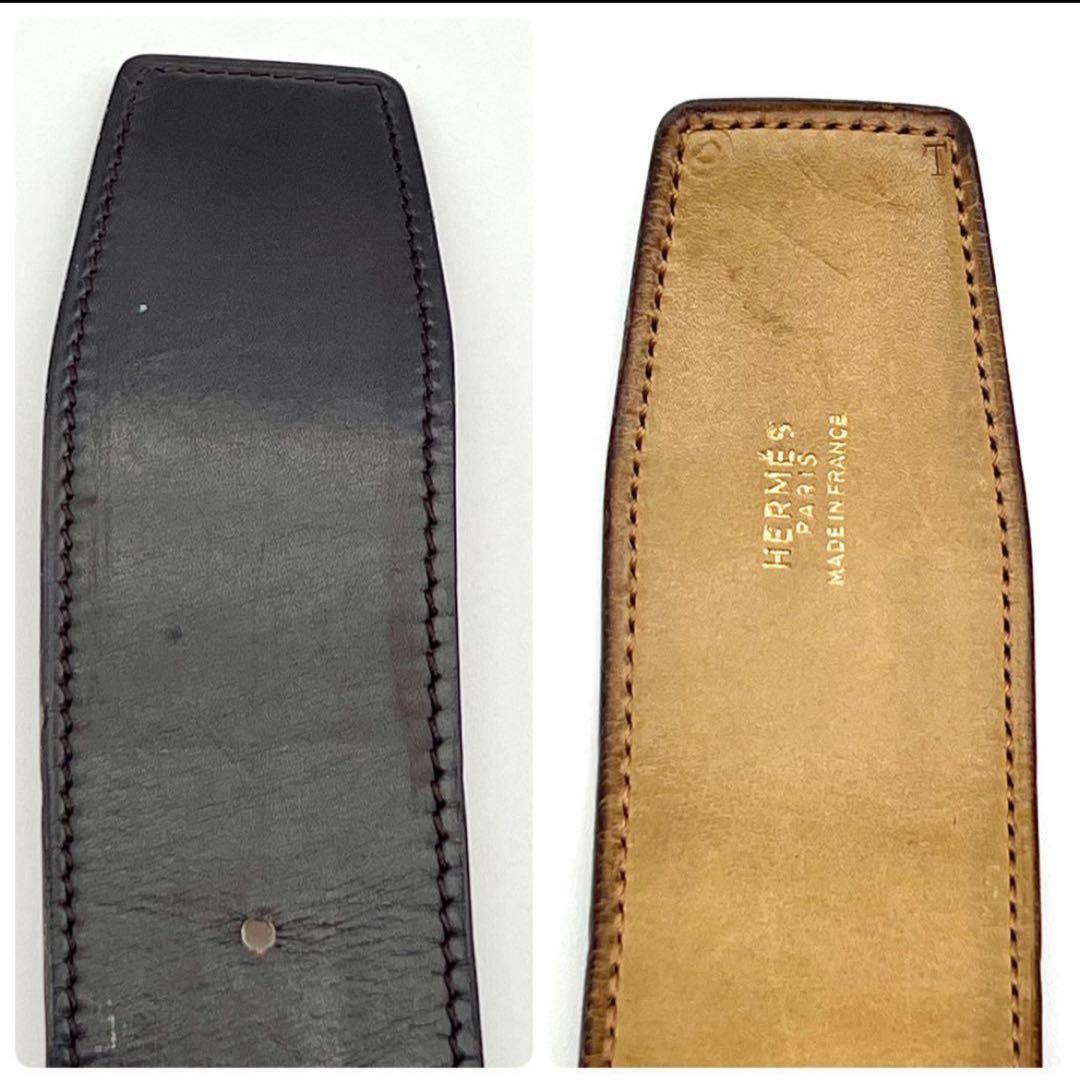 エルメス　ベルト　コンスタンス　H金具　ゴールド　ブラック　レディース　◯D刻印