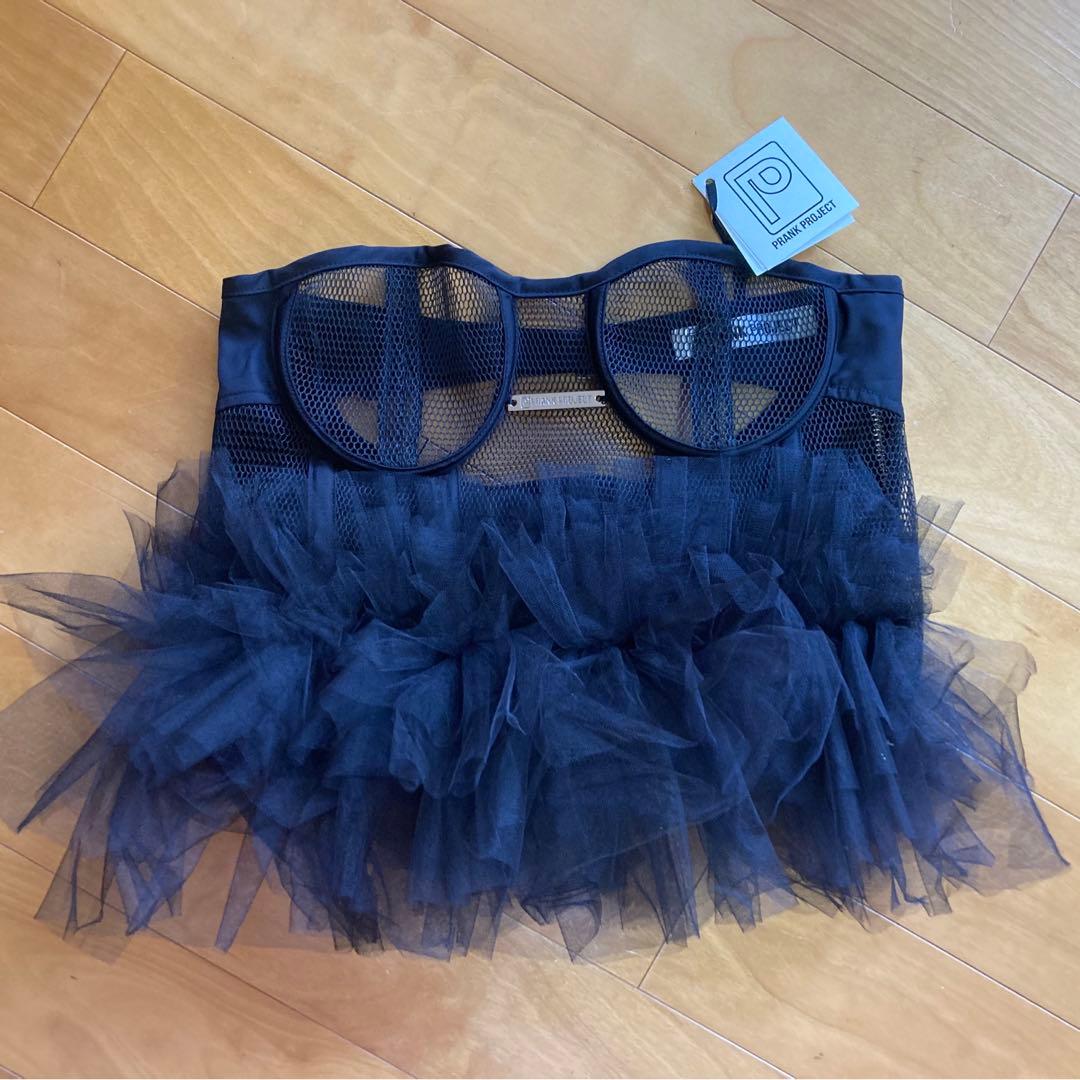 prankproject プランクプロジェクト メッシュフリルチュールビスチェ