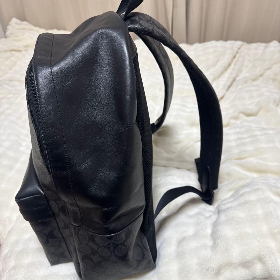 Coach ブラック レザーバックパック