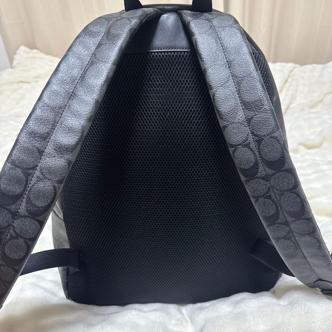 Coach ブラック レザーバックパック