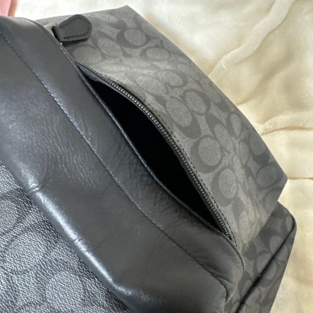 Coach ブラック レザーバックパック