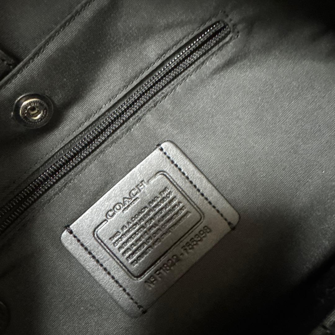 Coach ブラック レザーバックパック