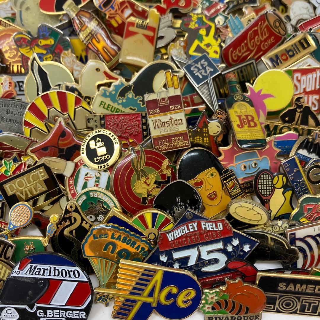 フランス雑貨★ピンバッジ大量200個セット★タバコ　コカコーラ　ジッポライター
