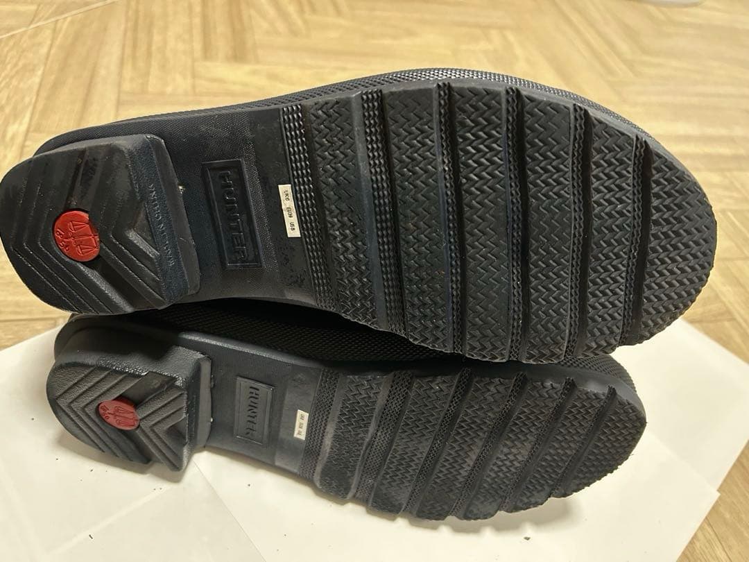 HUNTER ネイビー レインシューズ ショートブーツ