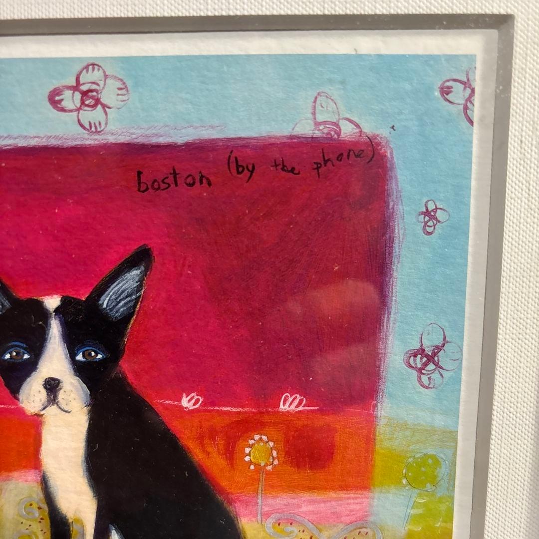 カレンホイプティング　ジクレー　額装　犬