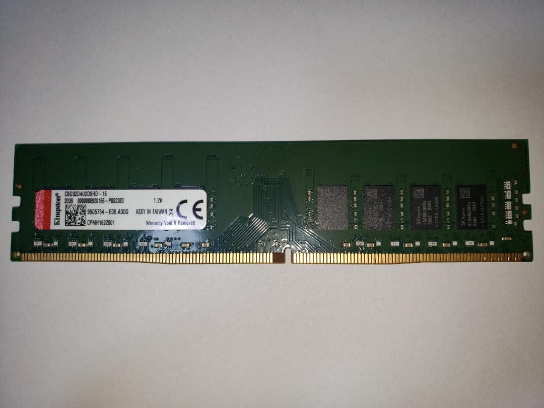 Kingston(SK Hynix製チップ) DDR4-3200 16GB