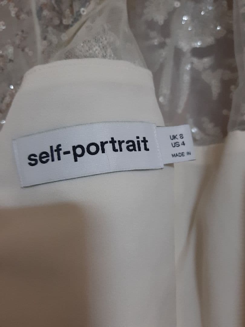 Haru セルフポートレイトシャンパン スパンコール ドレス