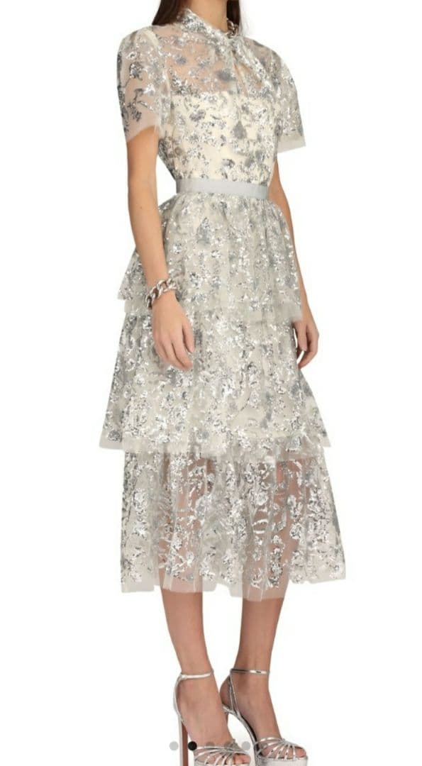 Haru セルフポートレイトシャンパン スパンコール ドレス