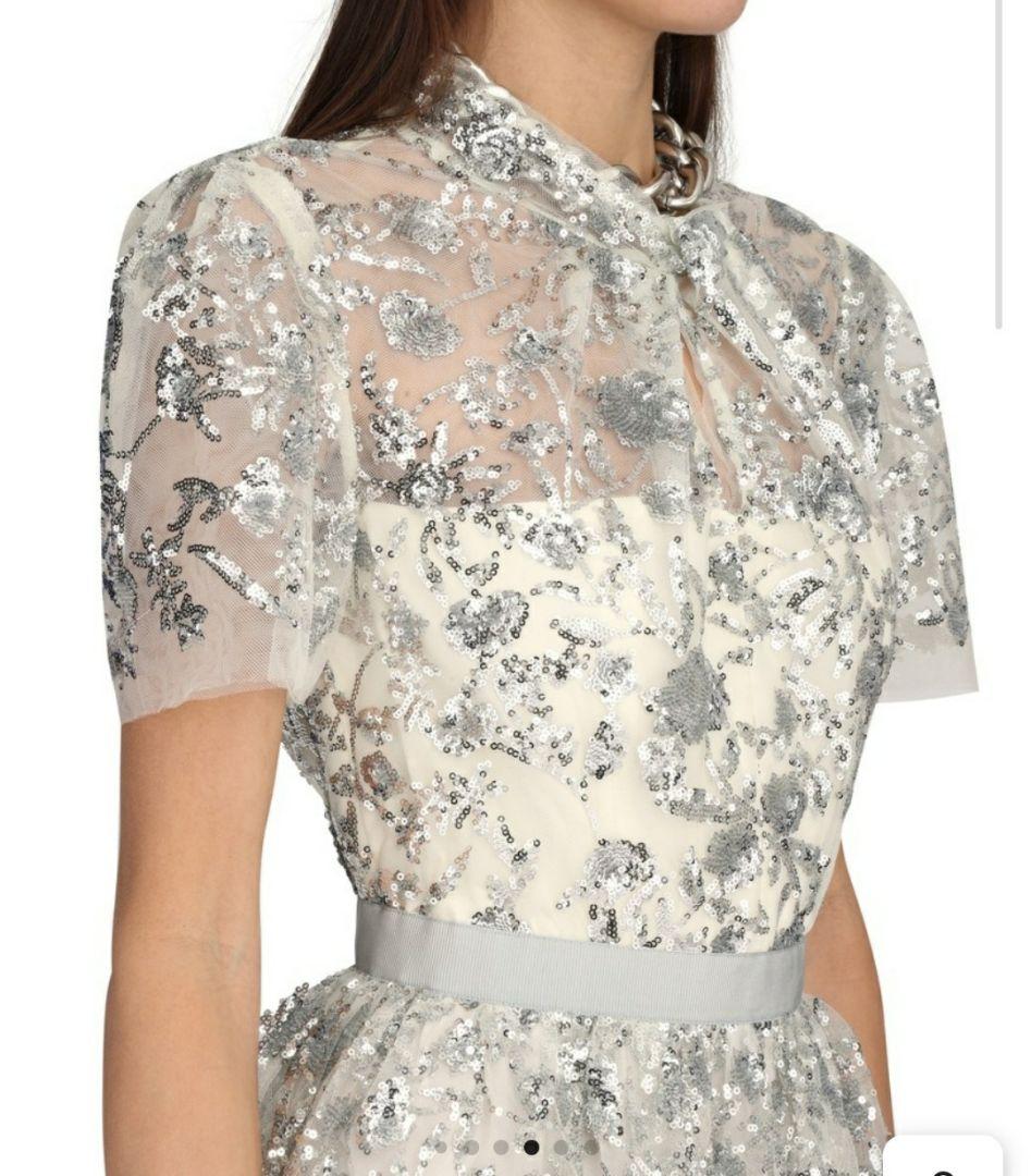 Haru セルフポートレイトシャンパン スパンコール ドレス