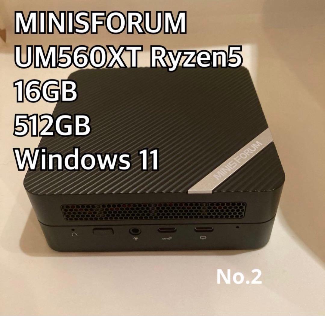 ミニPC MINISFORUM Ryzen5 5600H 16GB 512G W