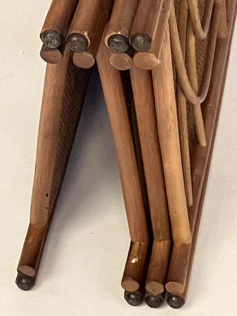 ブラウン籐家具パーテーション 4パネル