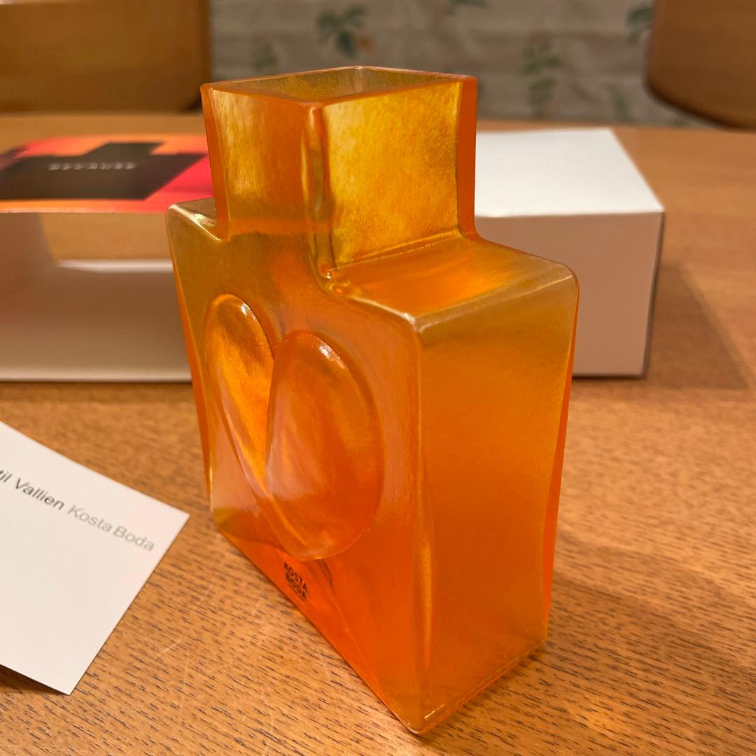 コスタボタ オレンジ 花瓶 元箱