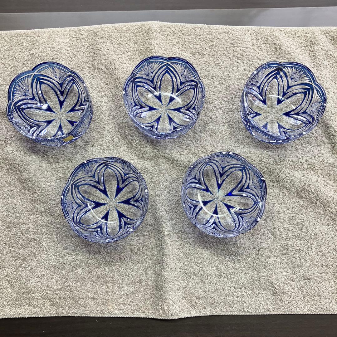 各務(カガミ)クリスタル 小鉢揃