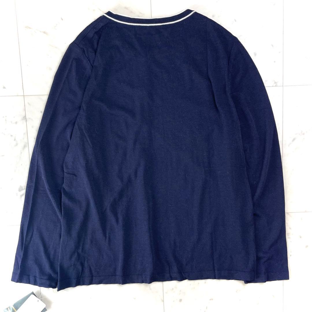 未使用タグ付 レリアン13+大きいサイズ アンサンブルニット ネイビー定価4万円