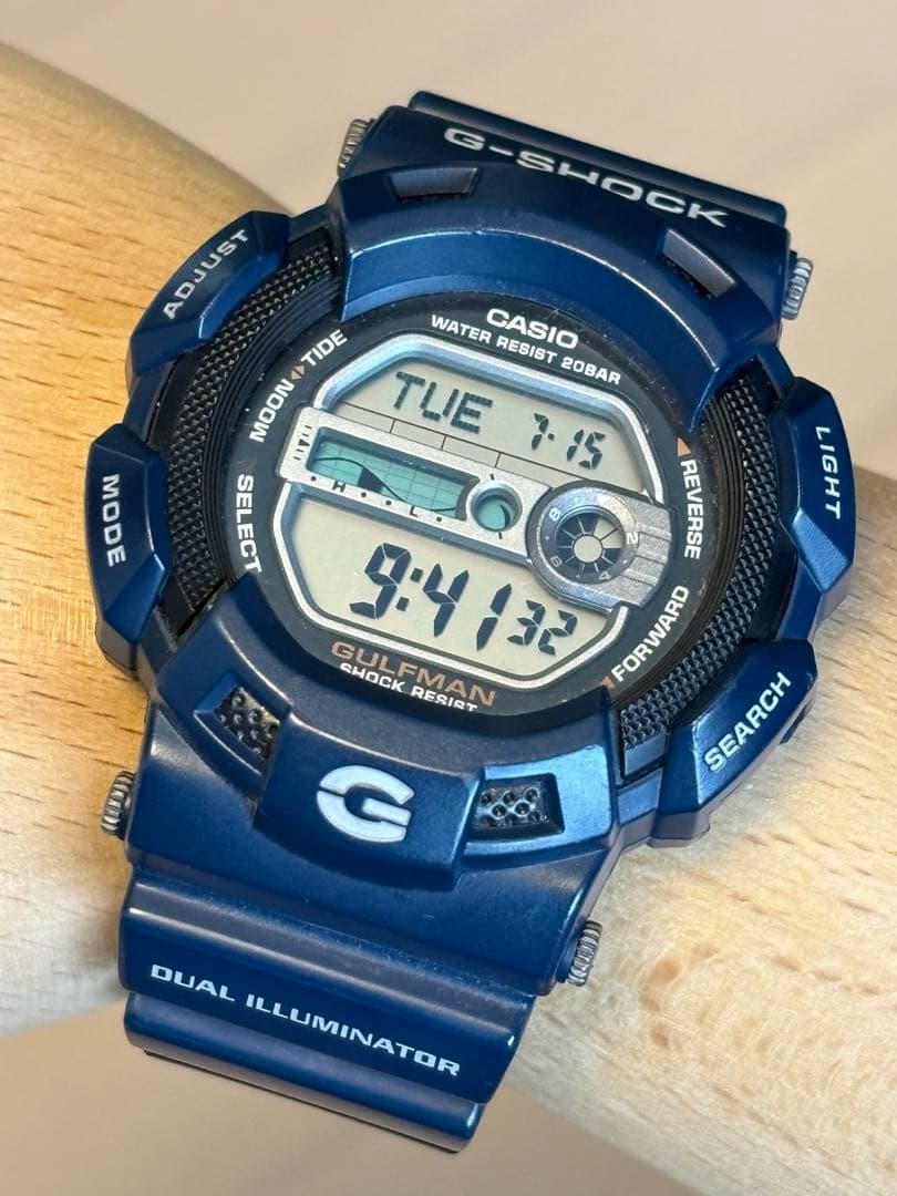 G-SHOCK/ガルフマン/ビンテージ/G-9000/ネイビー/タイドグラフ/紺