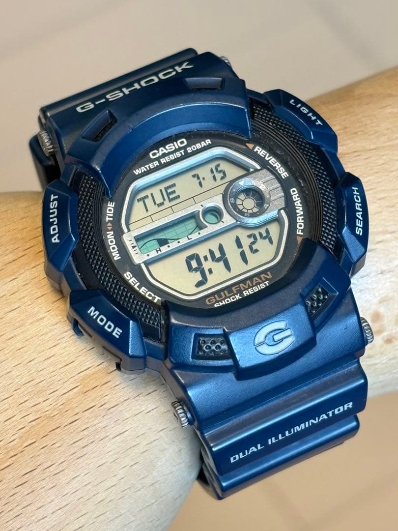 G-SHOCK/ガルフマン/ビンテージ/G-9000/ネイビー/タイドグラフ/紺