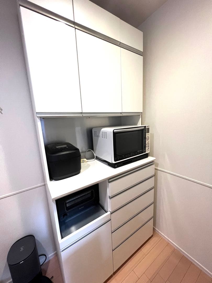 Pamouna（パモウナ）大塚家具 キッチンボード 上部収納付き