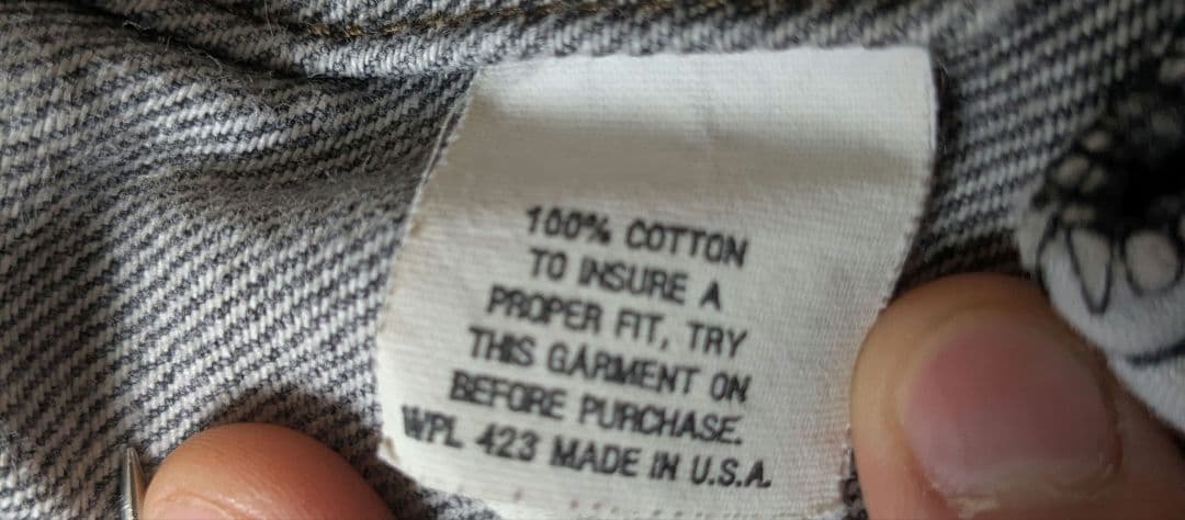 Levi's 80s 70506-0259 先染めブラックUSA製 サイズ40R