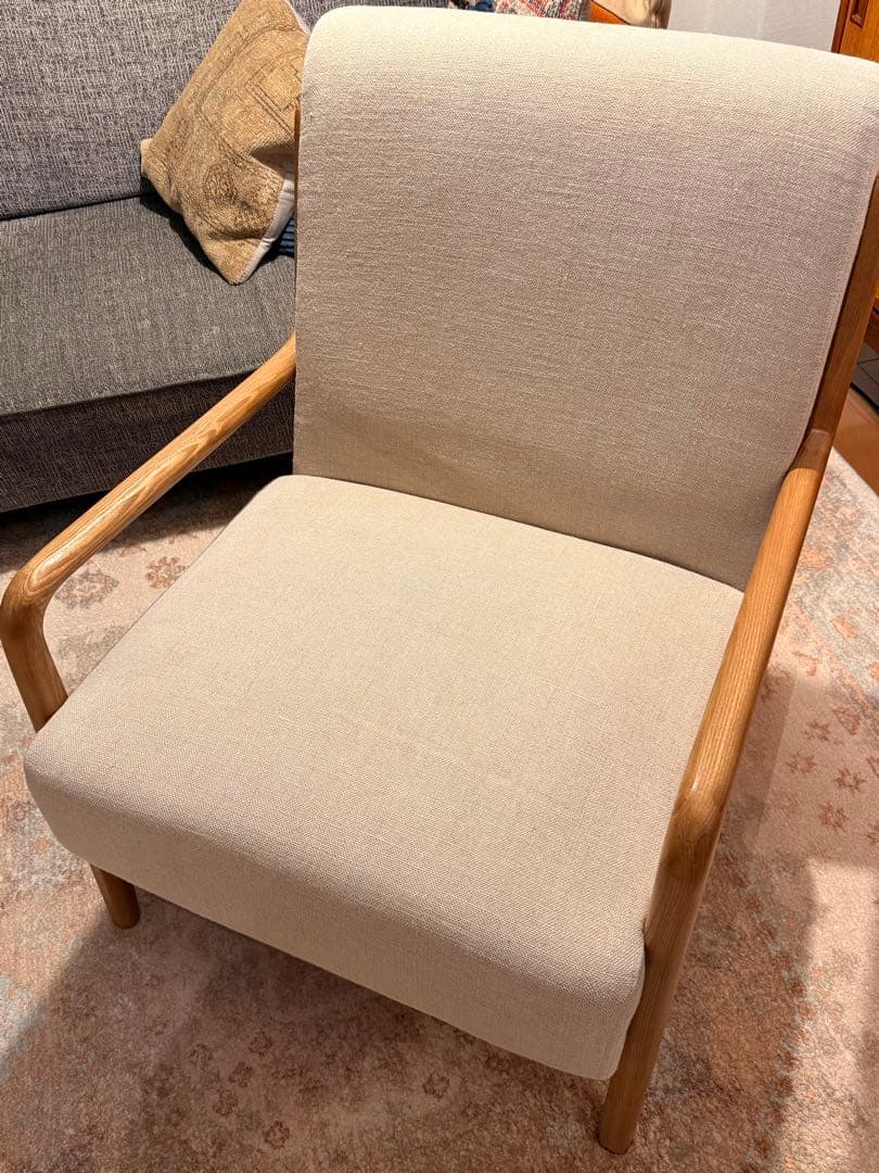 最終セール【極美品】アッシュウッド リネン アームチェア