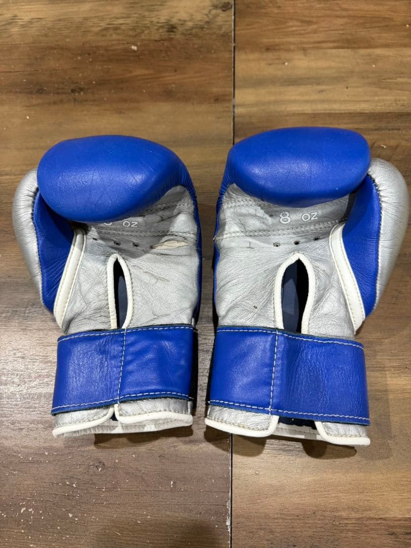 Winning ボクシンググローブ 青×シルバー　8オンス