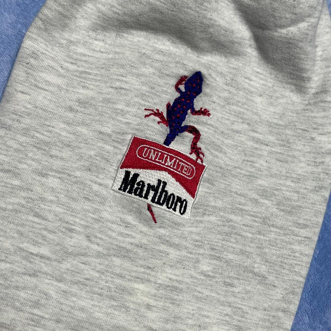 90’s Marlboro グレー スウェット 袖リザード XL