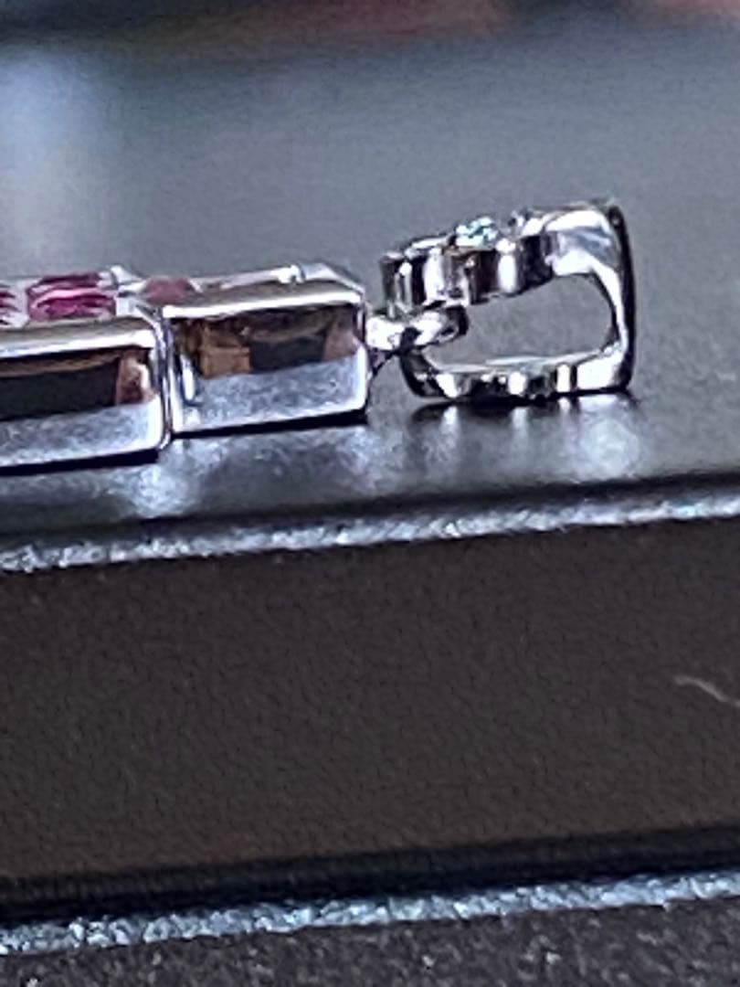 ルビー十字架型ペンダントヘッドk18 wg