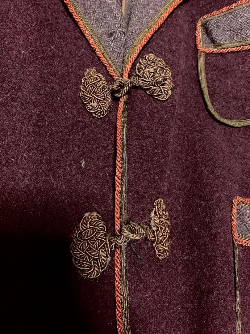 30s40sスモーキングジャケット ヴィンテージガウンテーラードロカビリーコート