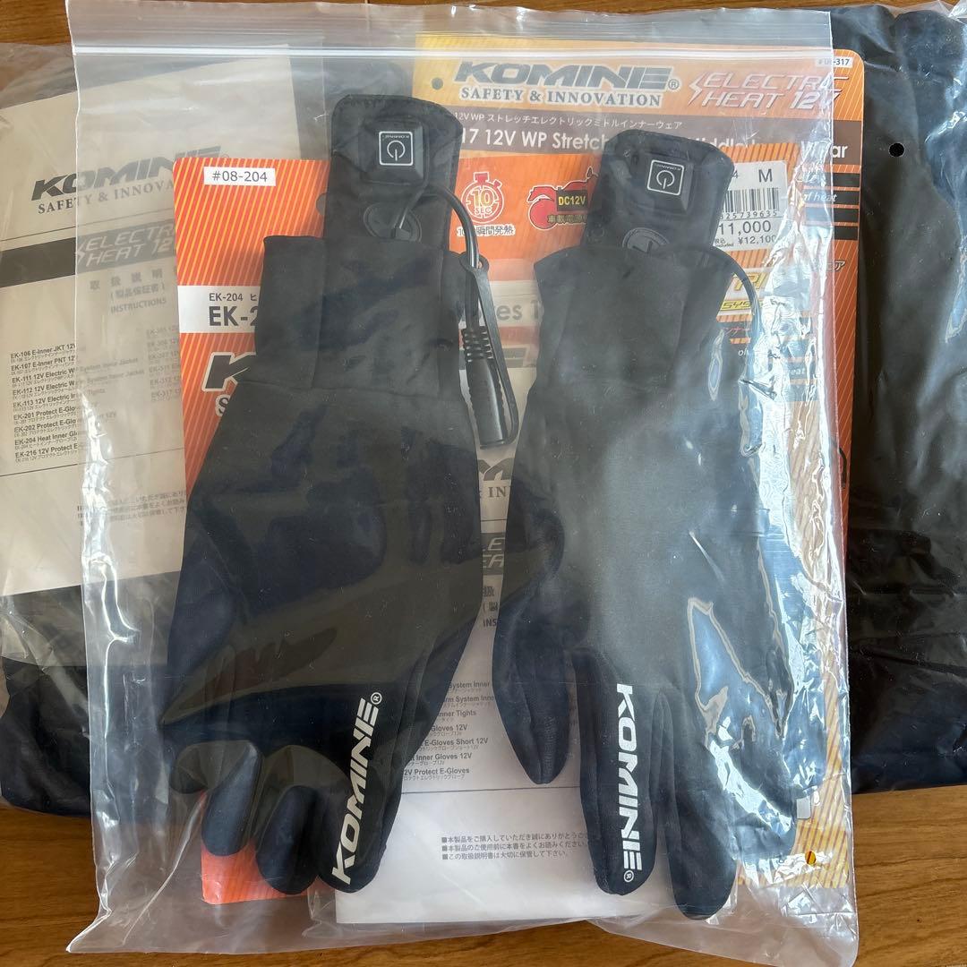 コミネ　電熱グローブM 電熱ジャケットL