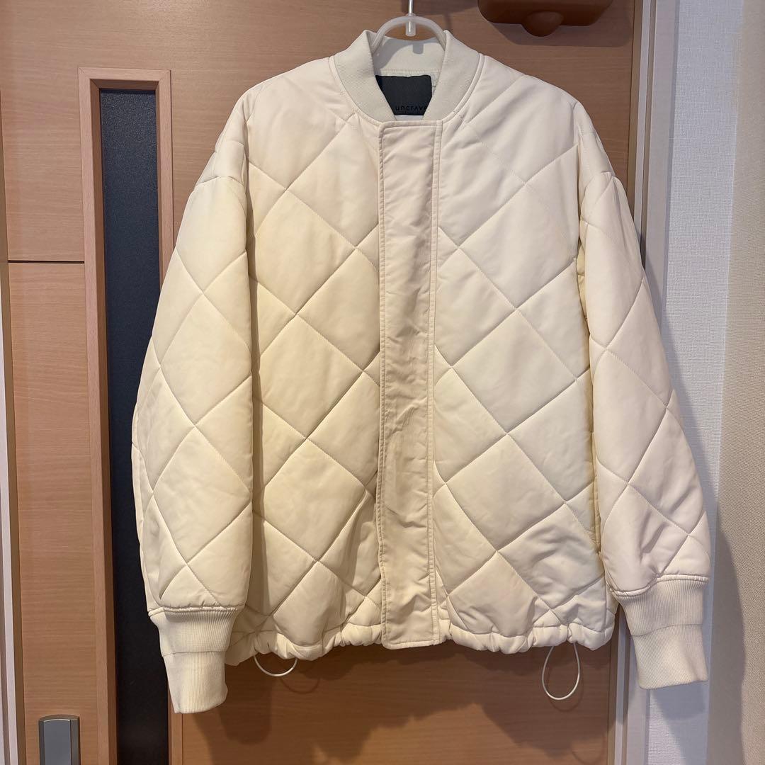 uncrave 洗える　プルーフナイロン キルティング コート　エクリュ　2