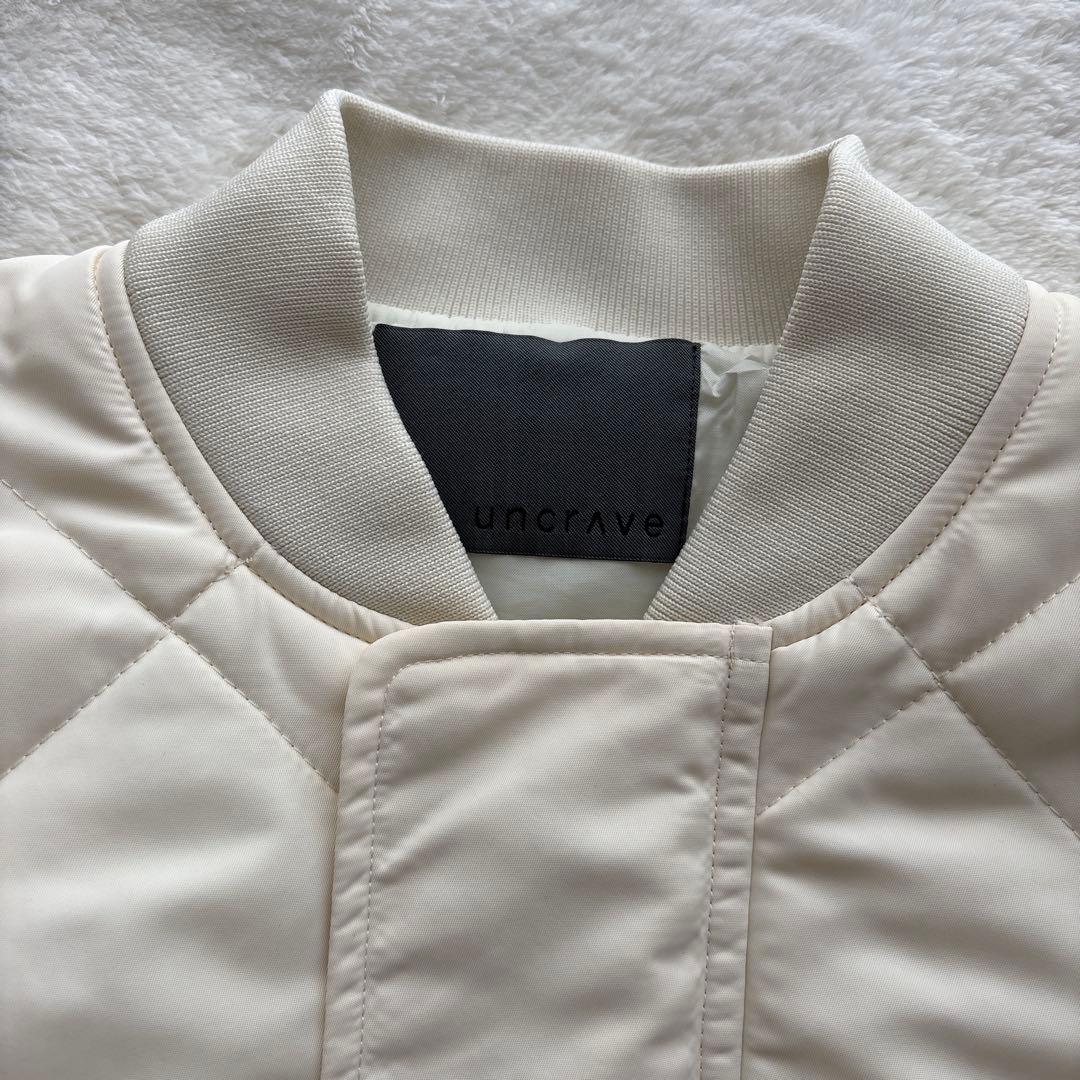 uncrave 洗える　プルーフナイロン キルティング コート　エクリュ　2