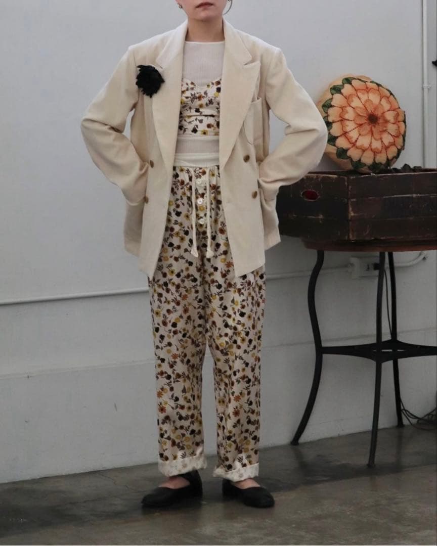 FUMIKA UCHIDA 24AW 花柄パンツ 36