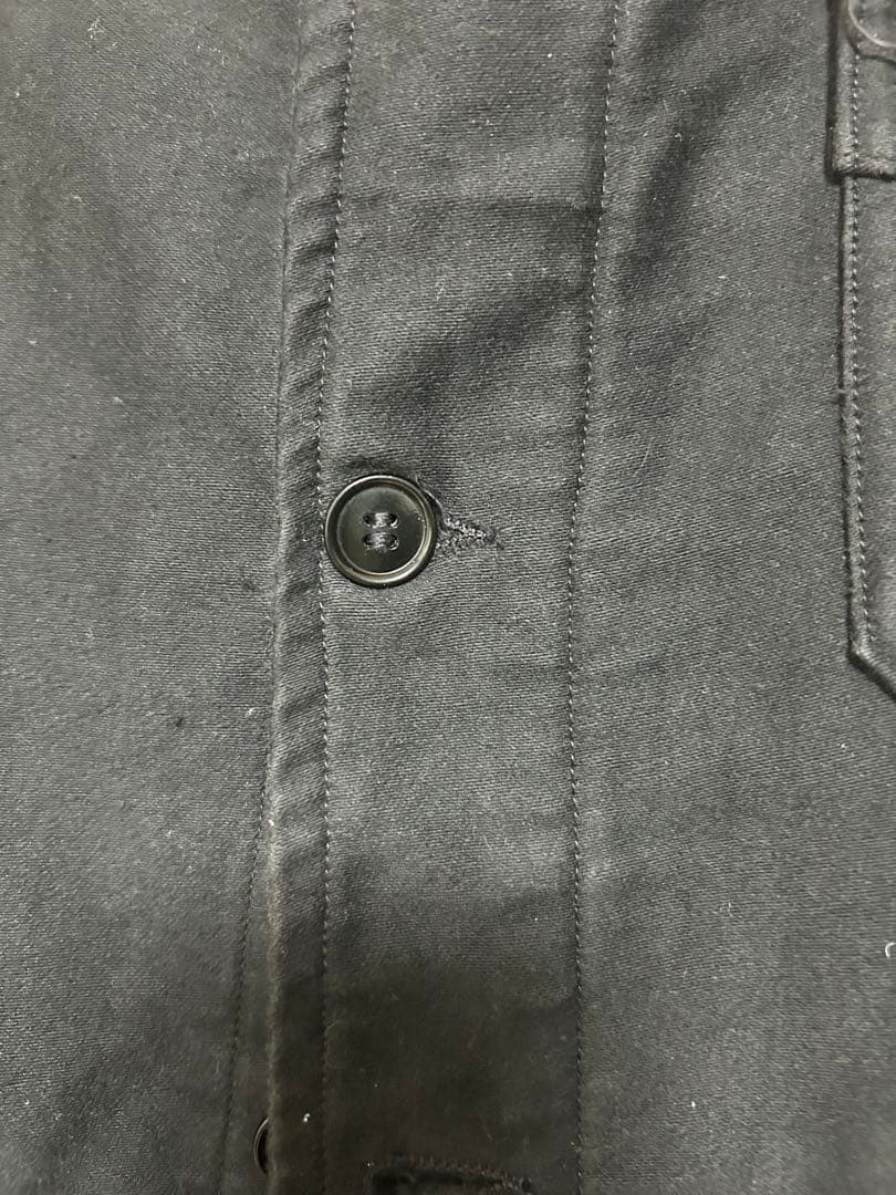 60s フランス モールスキンジャケット ブラック vポケ