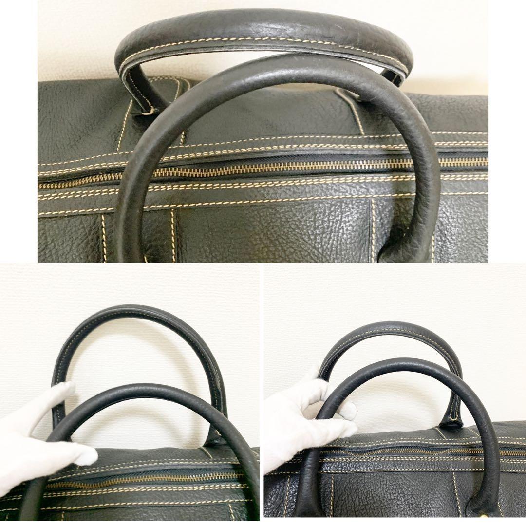 美品　GOLD PFEIL ゴールドファイル　ボストンバッグ　レザー　ブラック