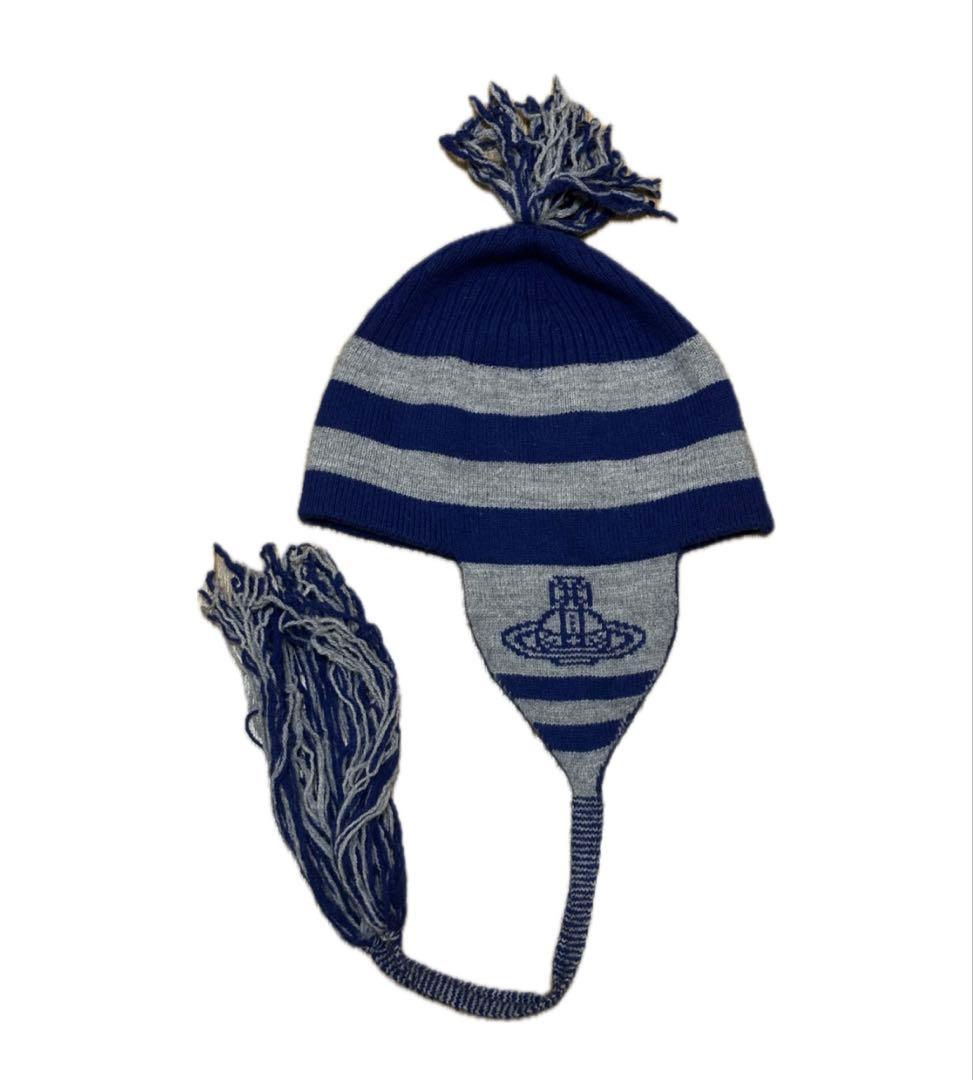 VivienneWestwood ニット帽 ボーダー オーブロゴ